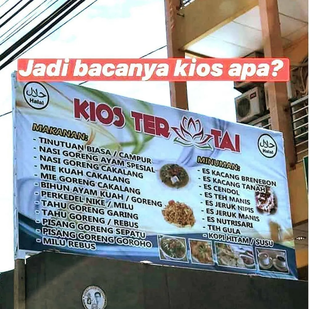 tulisan di warung malah jadi lucu © 2021 twitter.com