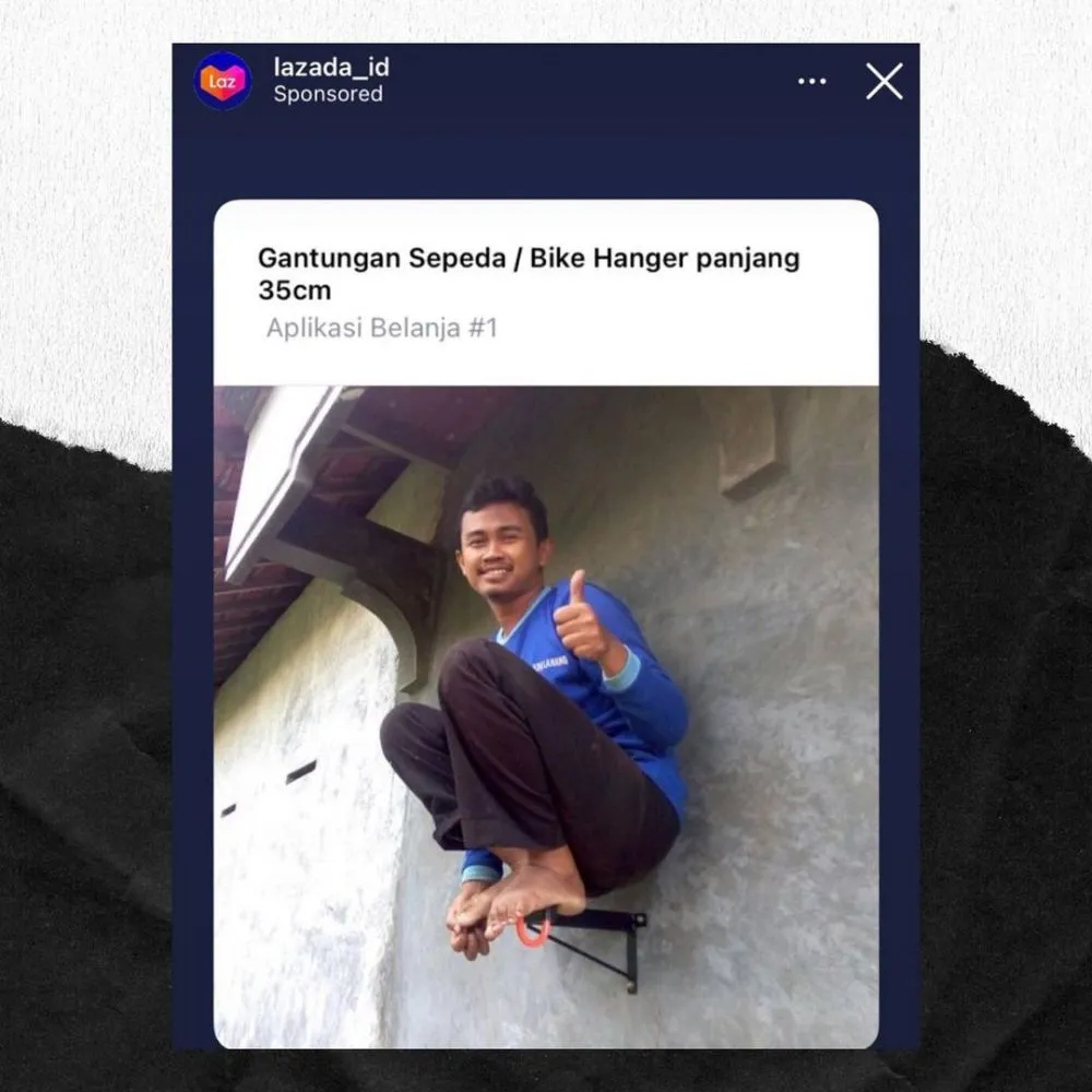 potret orang jadi model jualan olshop © 2021 twitter.com