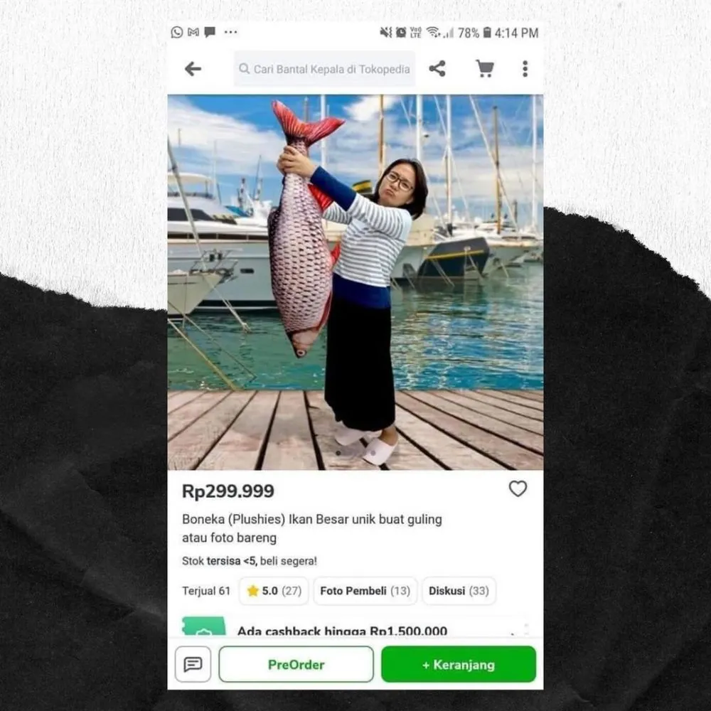 potret orang jadi model jualan olshop © 2021 twitter.com