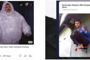 13 Potret lucu orang jadi model jualan di online shop, kocak banget