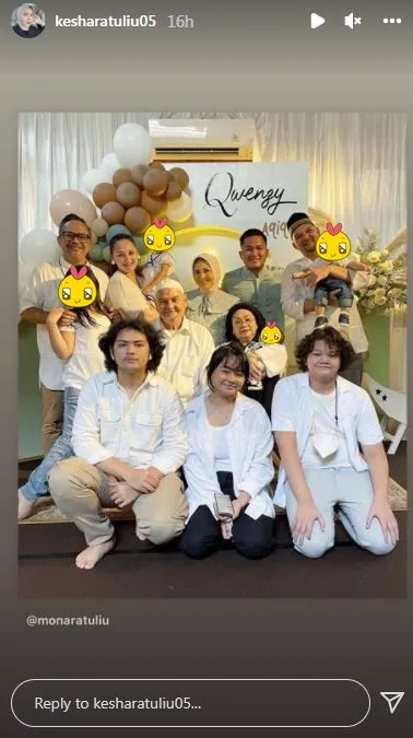 momen aqiqah anak Kesha Ratuliu © Instagram momen aqiqah anak Kesha Ratuliu © Instagram