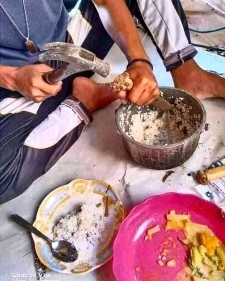 potret lucu yang penting makan nasi © berbagai sumber