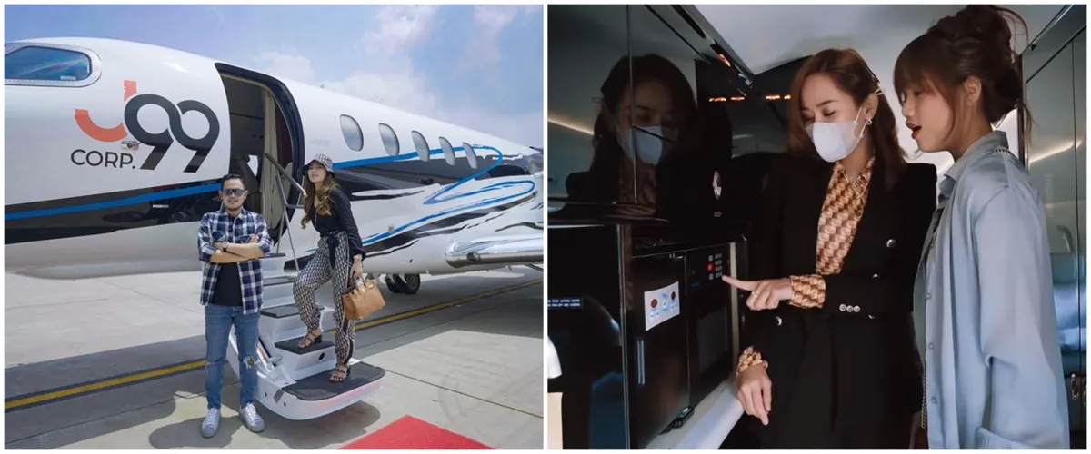 11 Penampakan private jet Juragan99, dilengkapi mini pantry