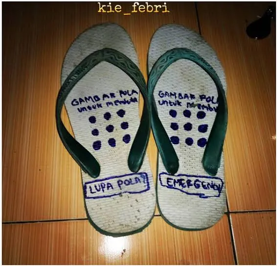 cara amankan sandal malah lucu © 1cak.com cara amankan sandal malah lucu © 1cak.com