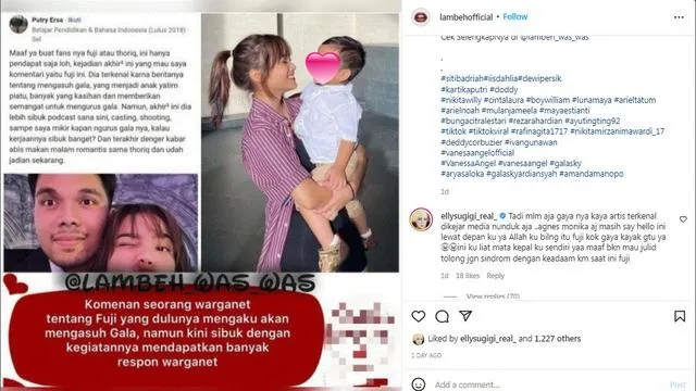 Elly Sugigi klarifikasi dan minta maaf usai sindir Fuji Instagram