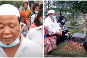 7 Momen keluarga ziarah ke makam Olga Syahputra di hari lahir almarhum