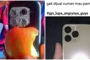 15 Potret lucu orang pamer HP iPhone ini gagal keren