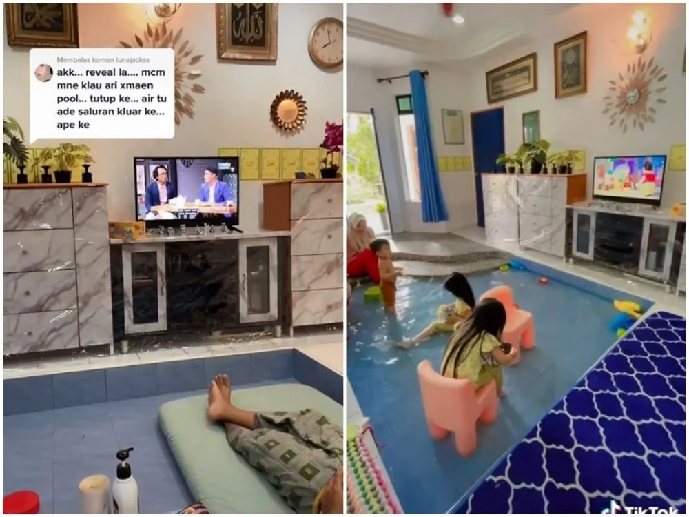 kolam renang dalam rumah © TikTok kolam renang dalam rumah © TikTok