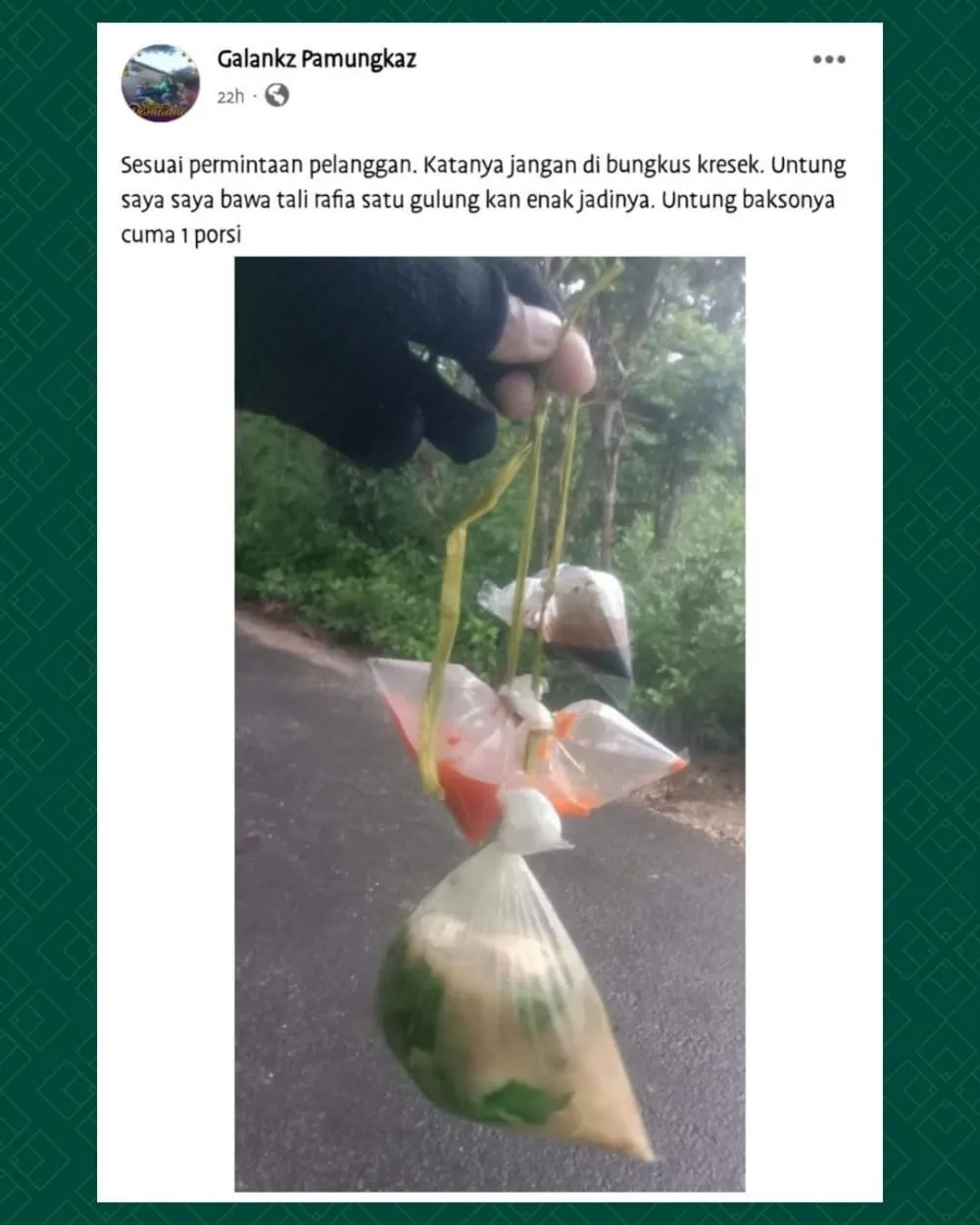 driver ojek online antar makanan malah kocak © Instagram driver ojek online antar makanan malah kocak © Instagram