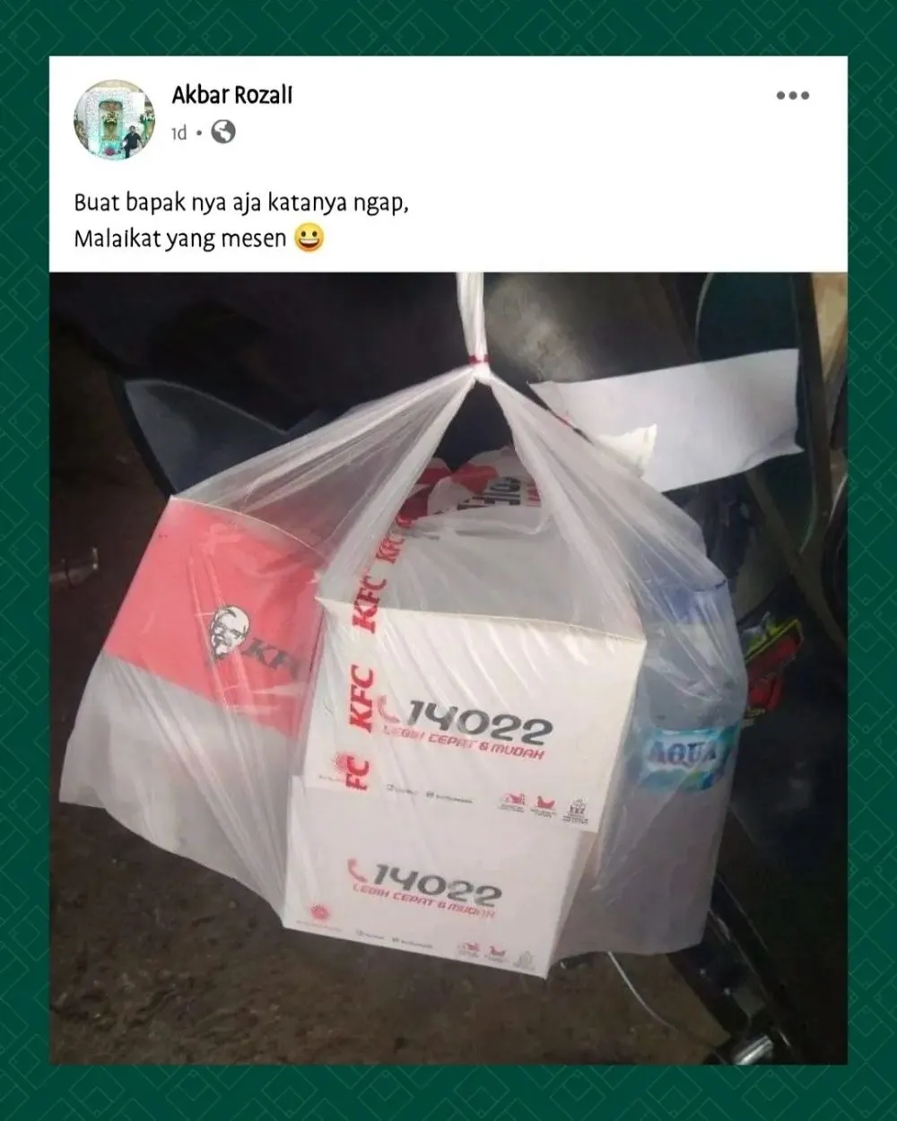 driver ojek online antar makanan malah kocak © Instagram driver ojek online antar makanan malah kocak © Instagram