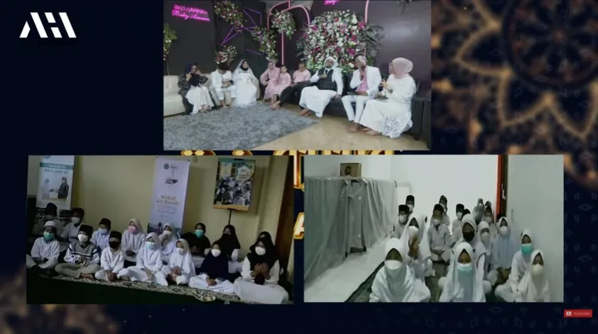 Momen akikah Ameena anak pertama Aurel © YouTube Momen akikah Ameena anak pertama Aurel © YouTube