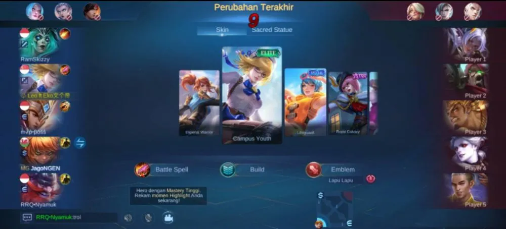 Cheat yang sering digunakan di Mobile Legends berbagai sumber 