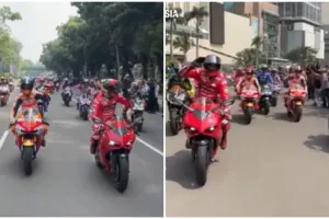 9 Momen parade pembalap MotoGP di Jakarta, disambut sorak sorai warga