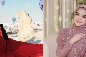 7 Gaya pemotretan Ria Ricis di Cappadocia Turki, tampil penuh warna