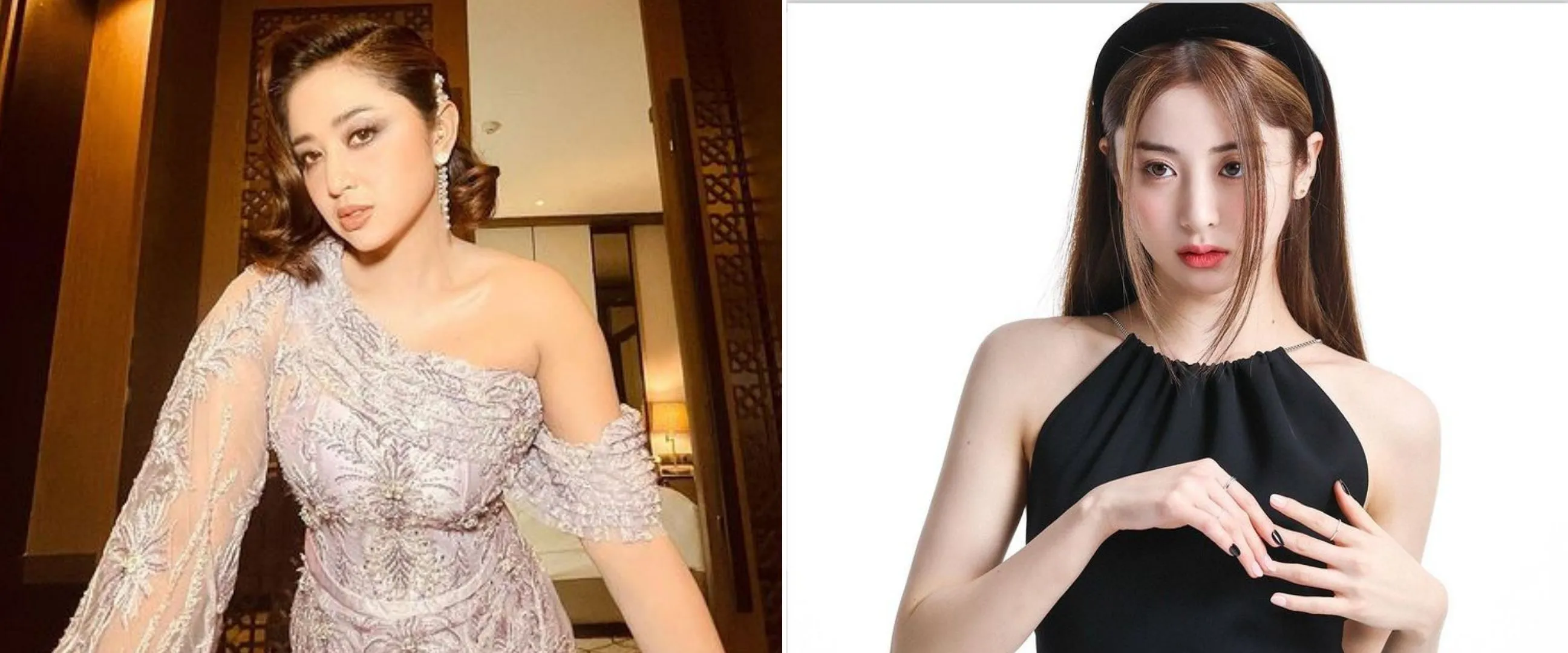 7 Potret kemiripan Dewi Perssik dan Huh Yun-jin Le Sserafim