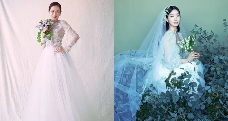 beda gaya Son Ye-jin & Park Shin-hye jadi pengantin © berbagai sumber
