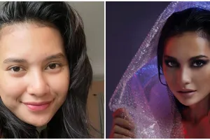 Kerap tampil bare face, 11 potret Indah Permatasari pakai makeup tebal