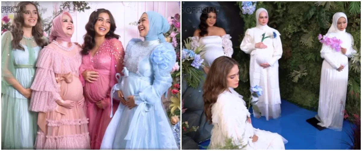 11 Maternity shoot Ria Ricis bareng geng The Bumils, anggun menawan
