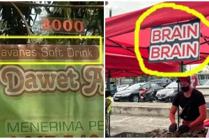 11 Spanduk lucu pedagang pakai Bahasa Inggris ini bikin ngakak