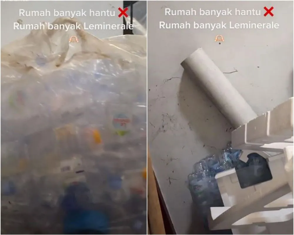 sulap limbah botol air mineral jadi tirai © TikTok