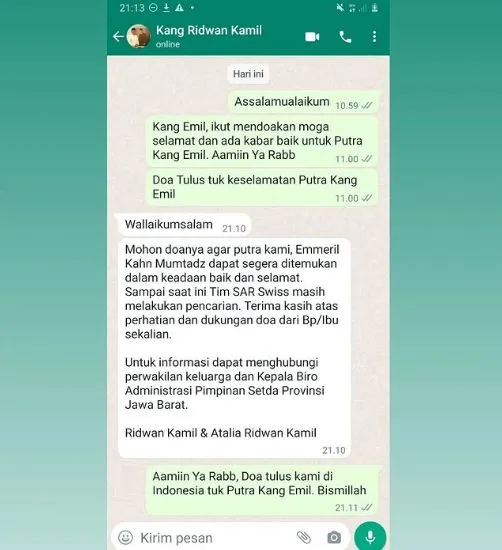 Ridwan Kamil balas WA Berbagai sumber Ridwan Kamil balas WA Berbagai sumber