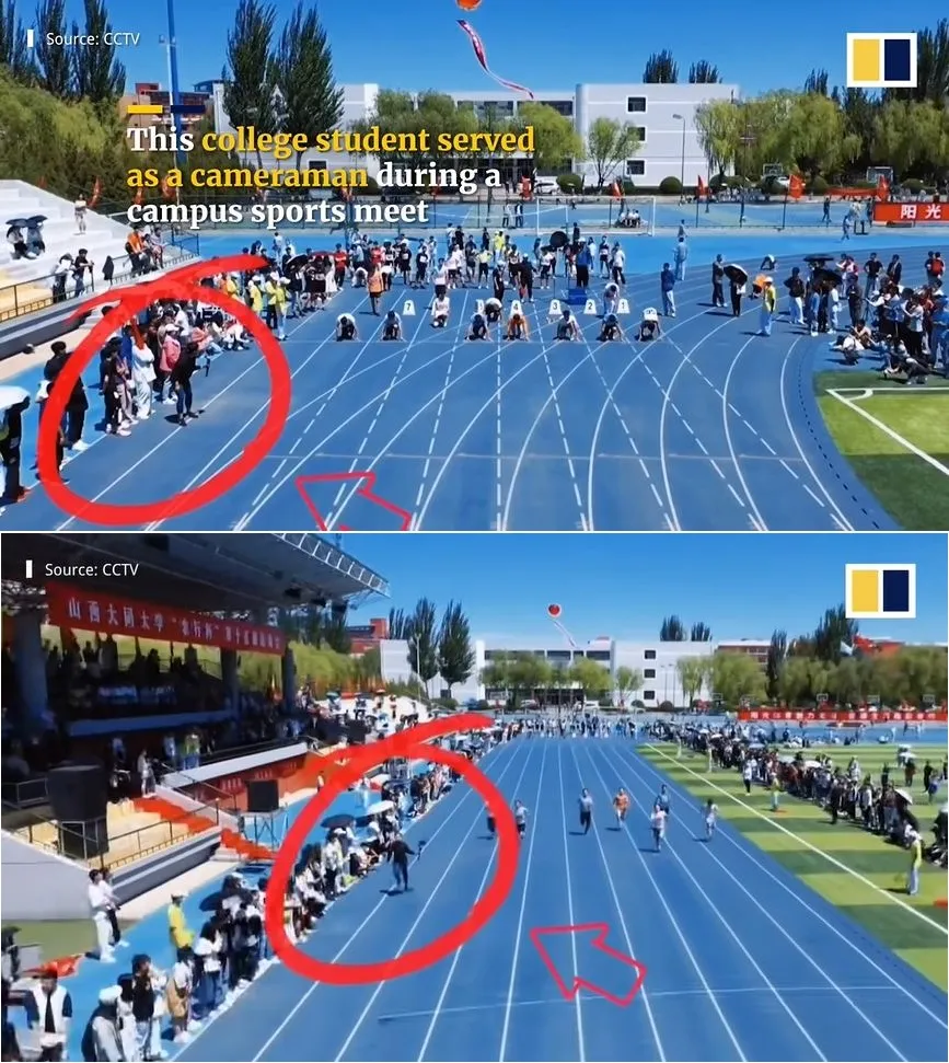 juru kamera lomba lari © YouTube