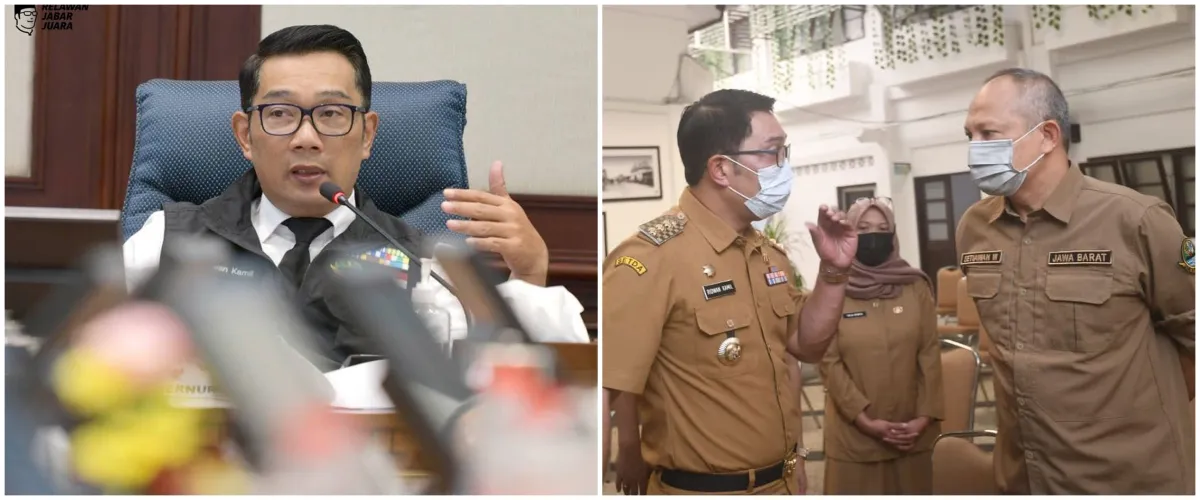 11 Momen Ridwan Kamil kembali kerja usai cuti, langsung pimpin rapat