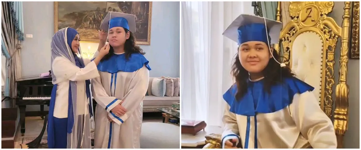 11 Momen bahagia Paramitha Rusady dampingi anak wisuda lulus SMP