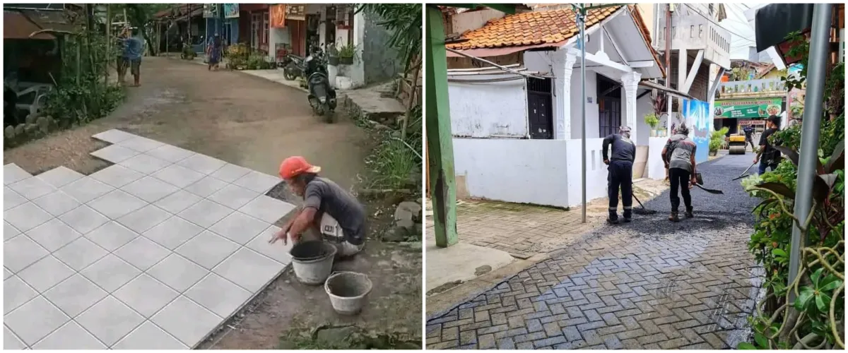 17 Momen lucu perbaikan jalan ini absurdnya bikin lihat dua kali