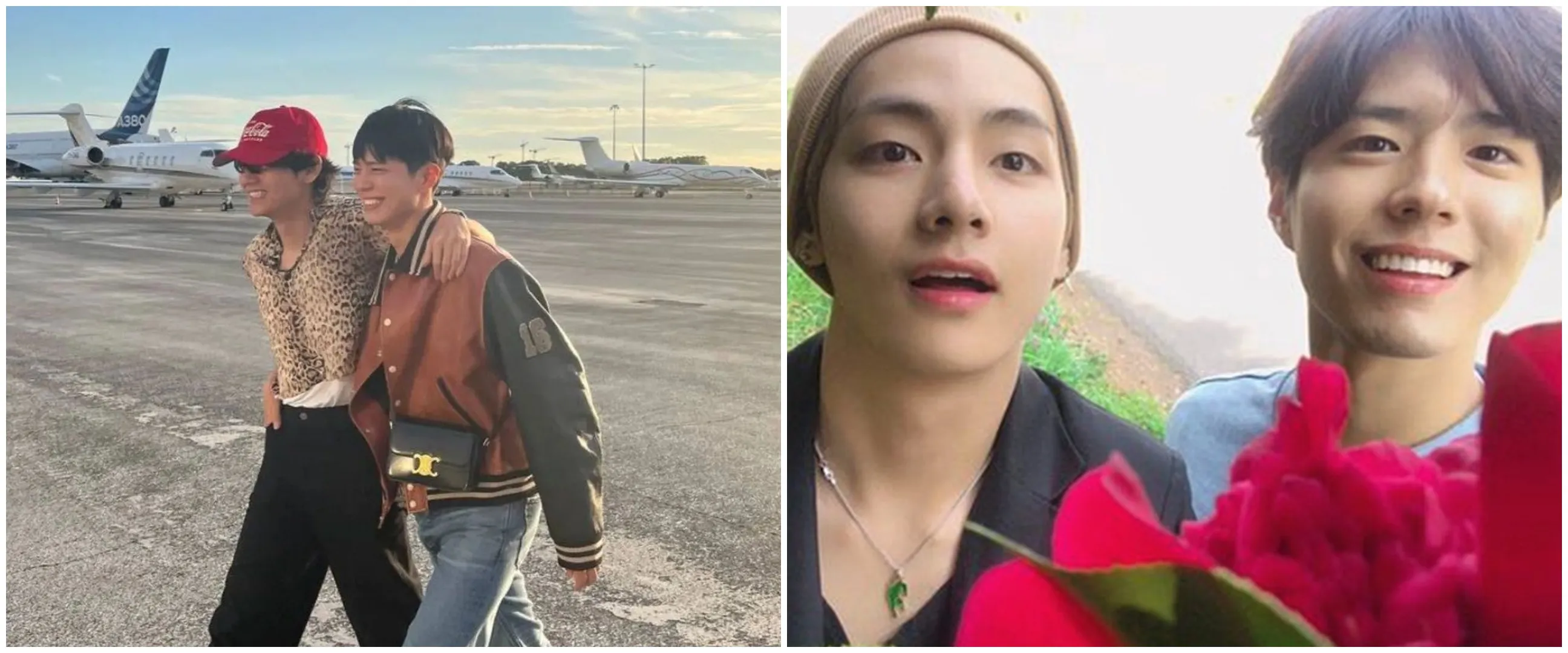 Bersahabat akrab, ini 9 adu gaya V BTS & Park Bo-gum di berbagai acara