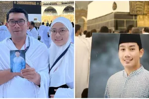 10 Momen haru Ridwan Kamil dan keluarga ibadah haji atas nama Eril