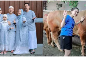 11 Momen Ayu Ting Ting rayakan Idul Adha, ikut jadi tim potong kurban