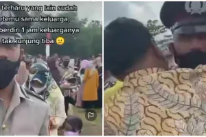 Momen haru Bintara Polri sejam berdiri menanti keluarga saat lulusan