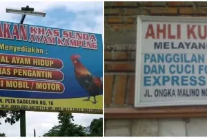 11 Spanduk promosi warung ini bukti orang Indonesia serba bisa