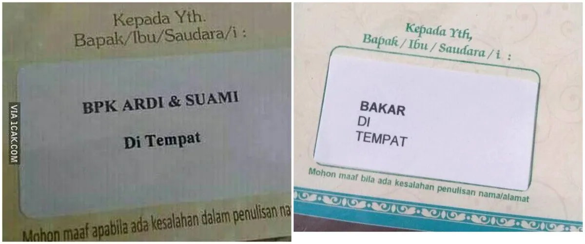15 Tulisan lucu di undangan ini absurd abis, bacanya bikin mikir keras