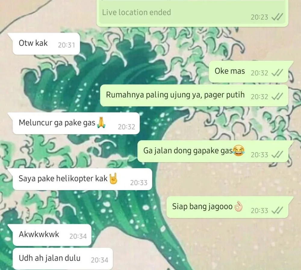 Balasan chat lucu kurir antar paket © berbagai sumber Balasan chat lucu kurir antar paket © berbagai sumber