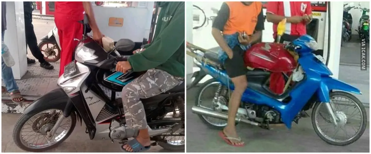 11 Momen lucu isi bensin jadi gampang, idenya boleh juga