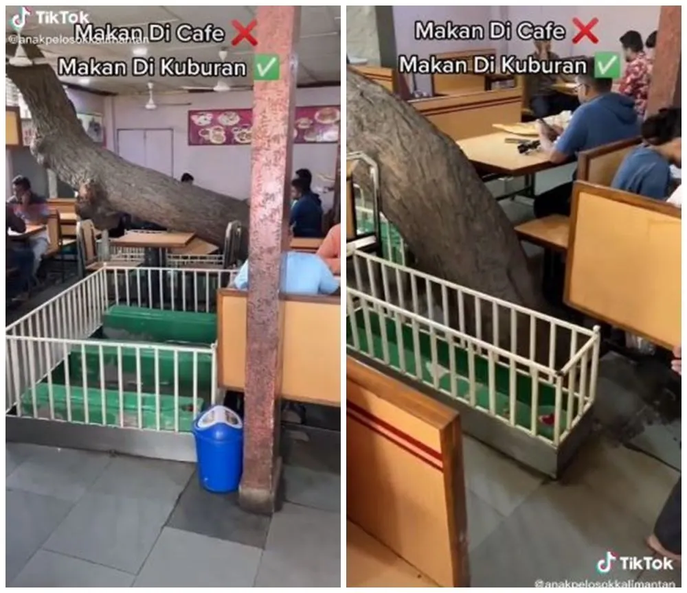 ada makam di tengah restoran © berbagai sumber ada makam di tengah restoran © berbagai sumber