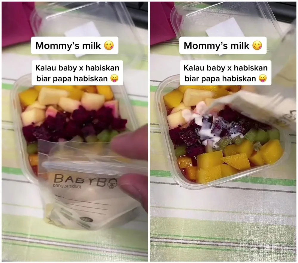 suami minum ASI istri © TikTok