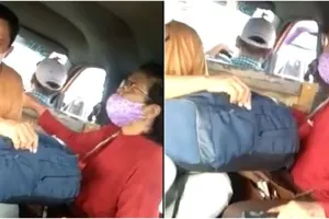 Momen pria pura-pura video call padahal rekam aksi copet di angkot