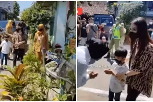 Momen Jan Ethes masuk SD, diantar Selvi Ananda dan dikawal Paspampres