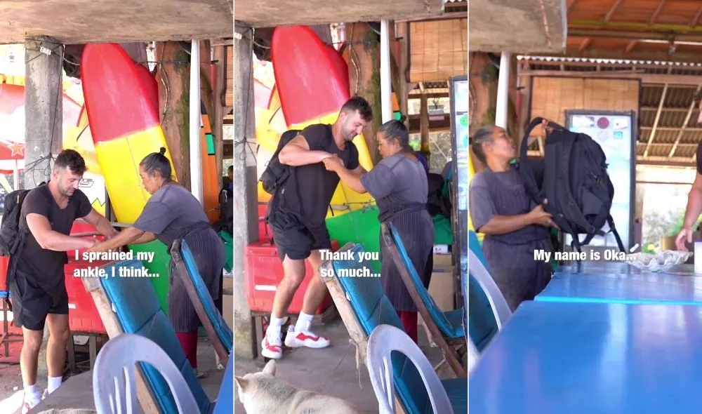 pemilik warung di bali bantu turis © TikTok pemilik warung di bali bantu turis © TikTok