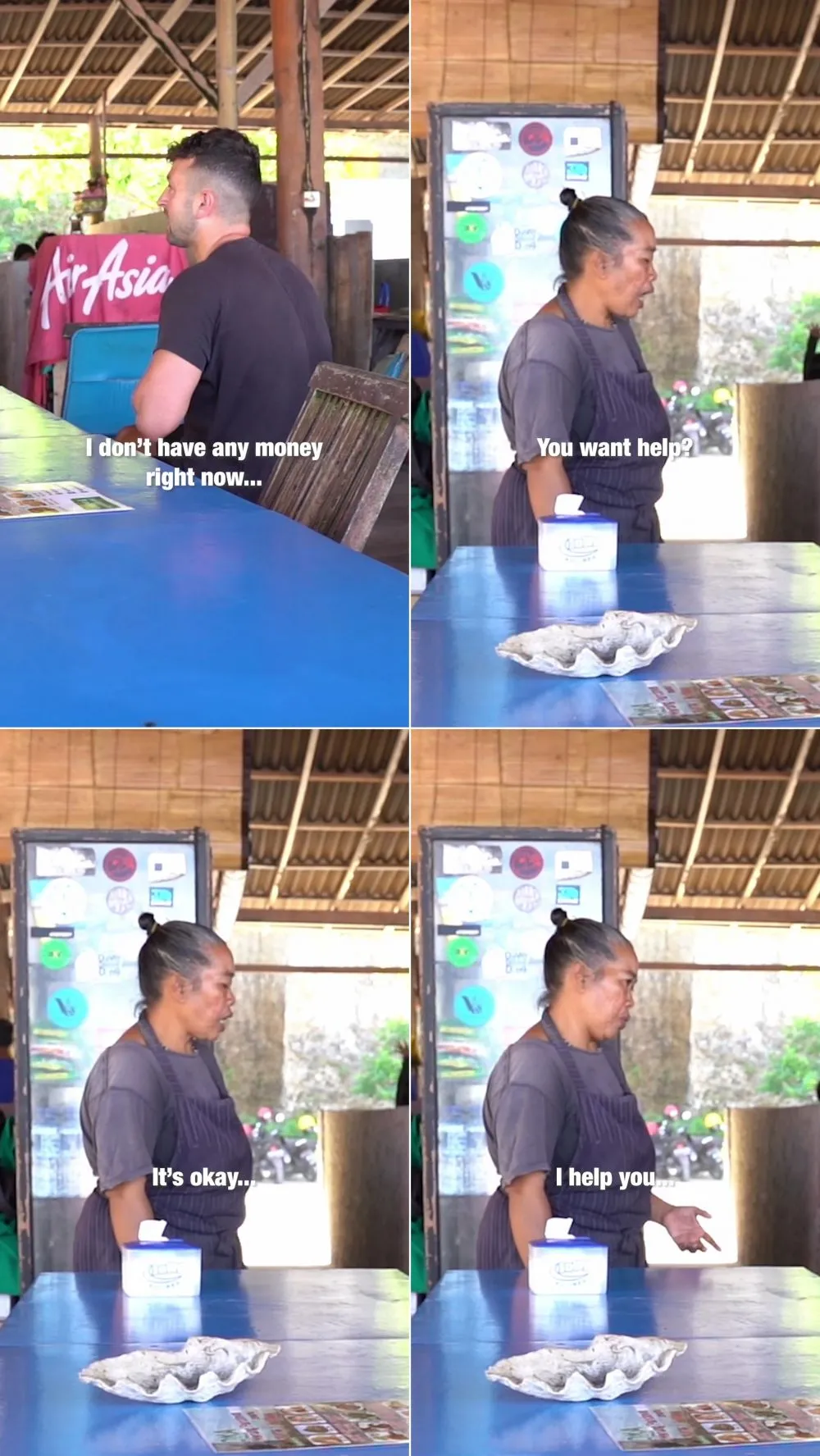 pemilik warung di bali bantu turis © TikTok pemilik warung di bali bantu turis © TikTok