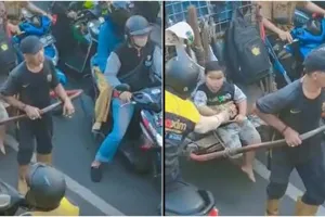 Momen driver ojek online beri uang ke anak pemulung, banjir pujian