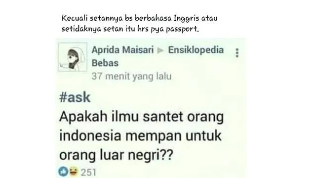Pertanyaan random di facebook Berbagai sumber