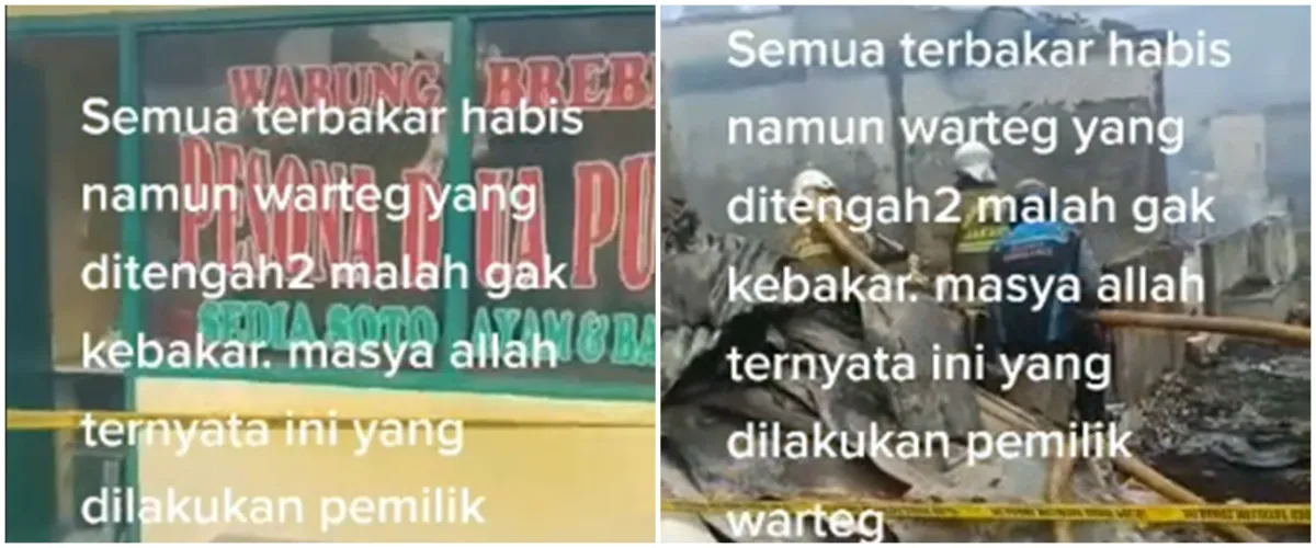 Kisah Warteg tak tersentuh kobaran api, pemilik disebut rajin sedekah