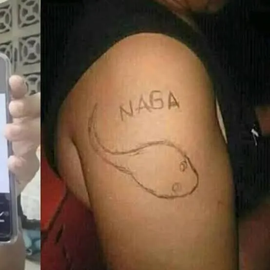 gambar tato nyeleneh bikin dahi berkerut © berbagai sumber