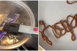 Cara membuat tulisan dari cokelat untuk hiasan kue, simpel dan cepat