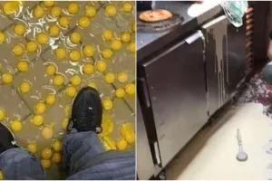 13 Momen apes makanan ambyar di lantai, bikin yang lihat ngelus dada