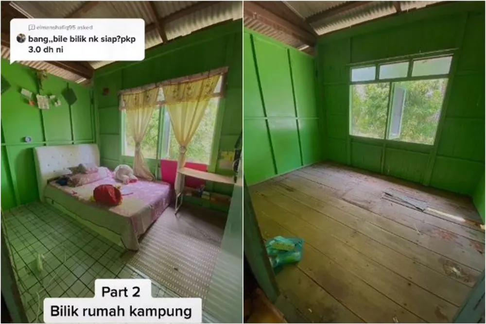 transformasi kamar tidur usai makeover © TikTok transformasi kamar tidur usai makeover © TikTok